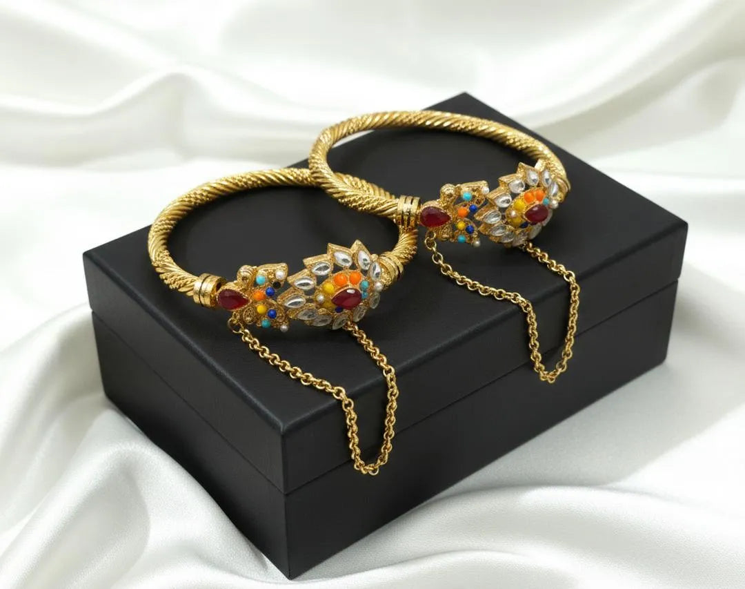 Gemstone Bangles Set for Weddings & Parties