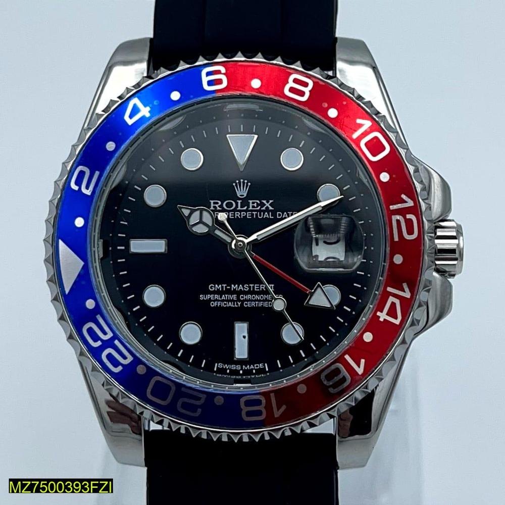 Men's Rolex GMT-Master II Blue Red Bezel Watch