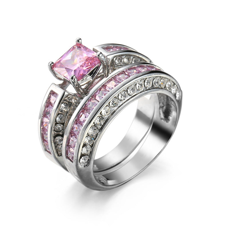 Pink Zircon Ring Jewelry for Daily Wear