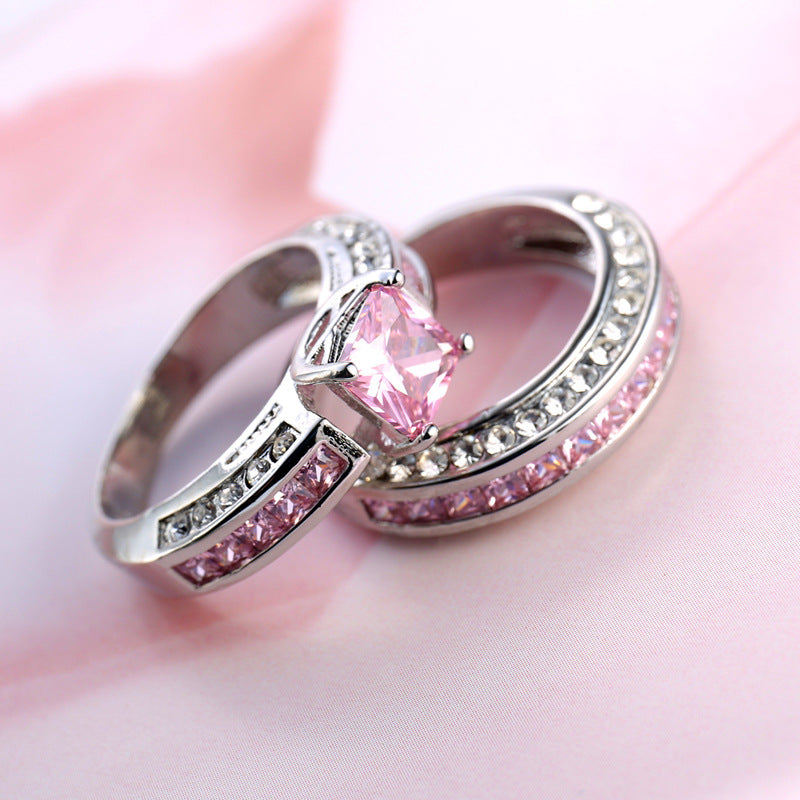 Pink Zircon Ring Jewelry for Daily Wear