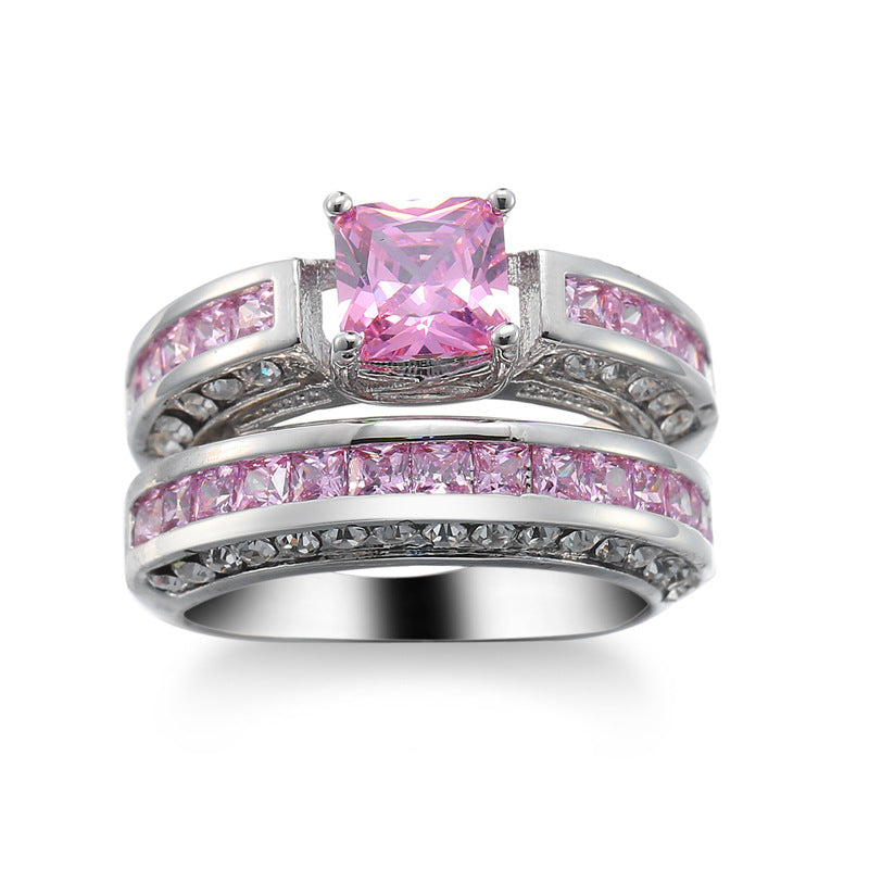 Pink Zircon Ring Jewelry for Daily Wear