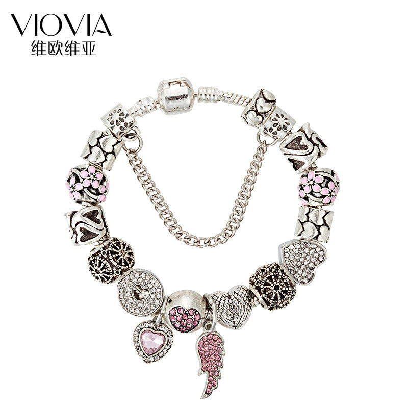 Crystal Beaded Bracelet Gold Silver Pakistani Women